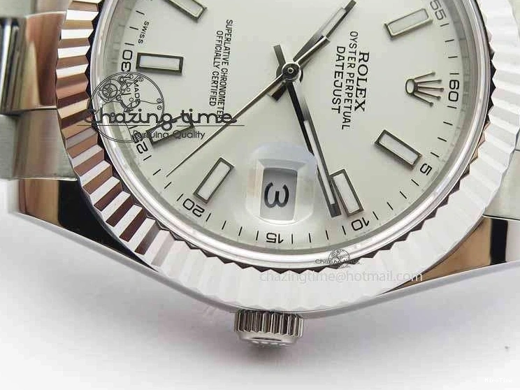 MiroTime 0131 DateJust II 41mm SS BP Maker Best Edition White Dial On SS Bracelet SA Snug 3733